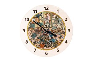 Drevené hodiny Krčmová bitka – Josef Lada ©