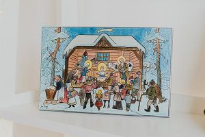 Drevený betlehem v zime – Josef Lada ©
