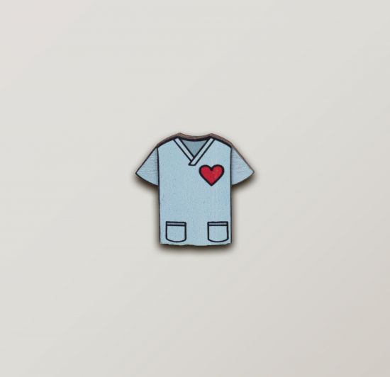 Drevená Brošňa Lekársky plášť Drevená Brošňa Lekársky plášť