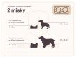 Stojan na dve misky pre psov LINEA S – dubové drevo