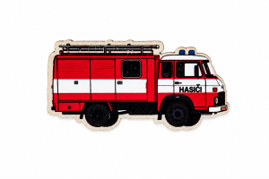 Drevený magnet Hasičské vozidlo Avia