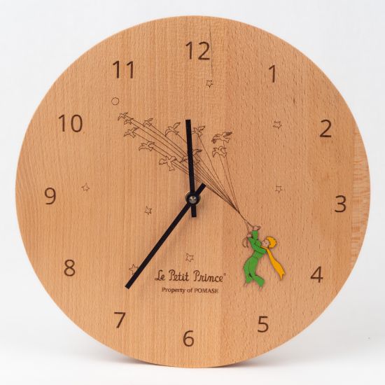 Flying Little Prince Wood Clock